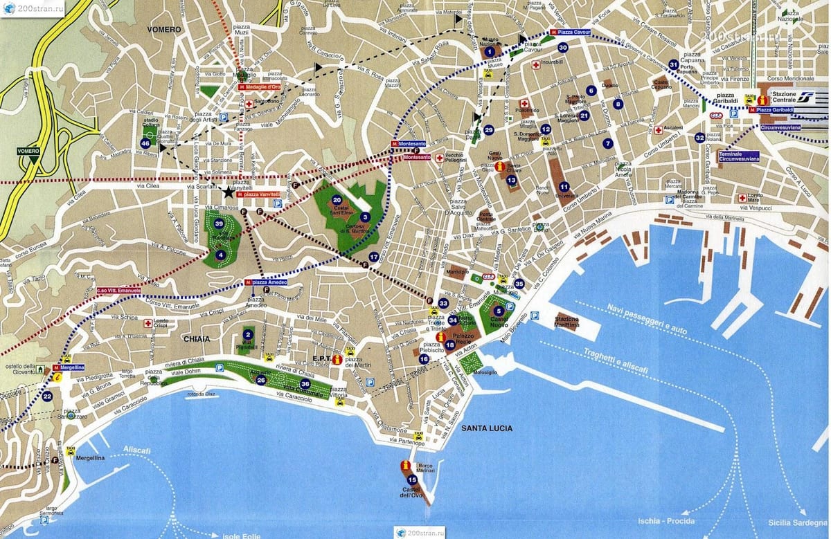 napoli mapa města