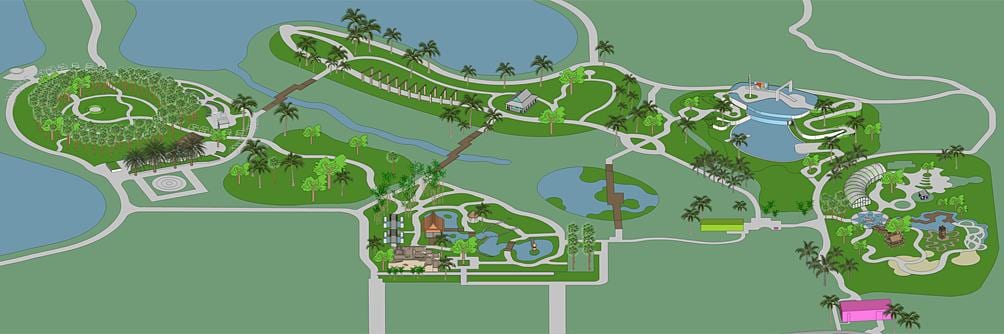Mapa naples botanical garden