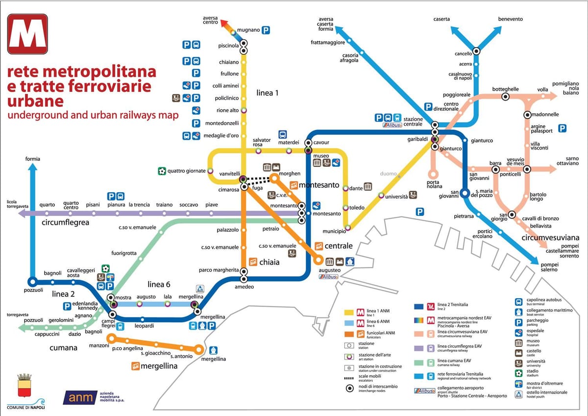 neapol bus mapa