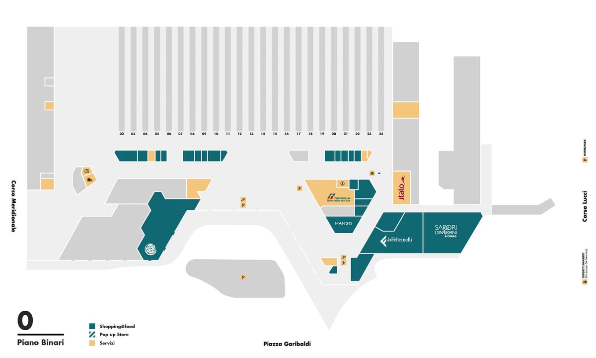 Mapa napoli centrale nádraží