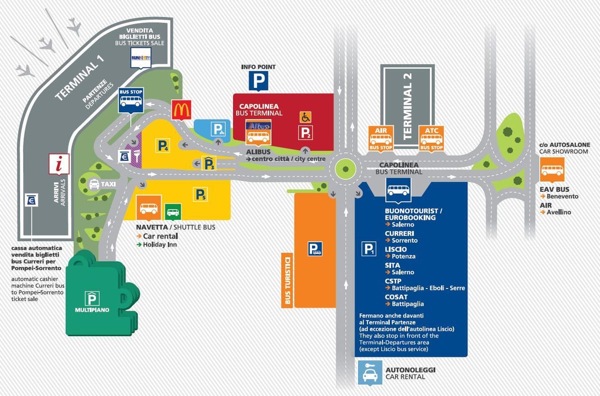 letiště napoli mapě