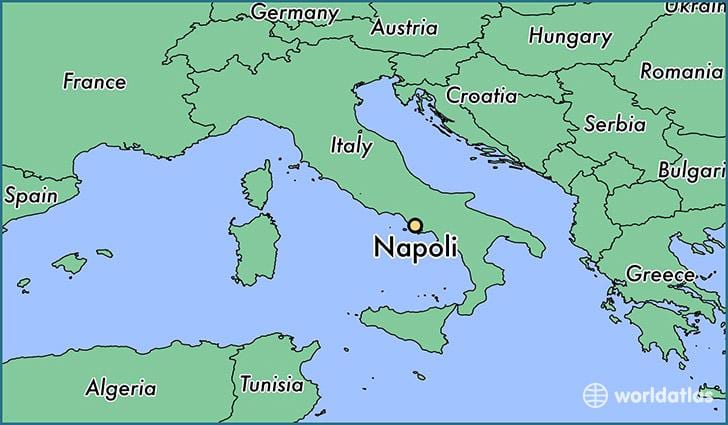 mapa itálie ukazuje neapol