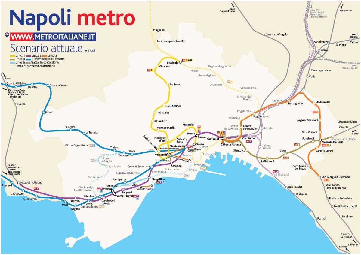 mapa neapol metro