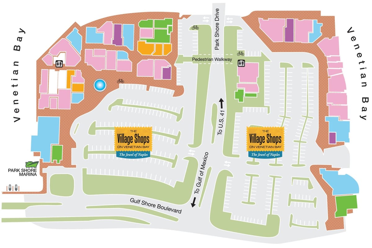 Mapa waterside shops neapol