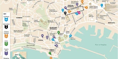 Mapa centro storico neapol