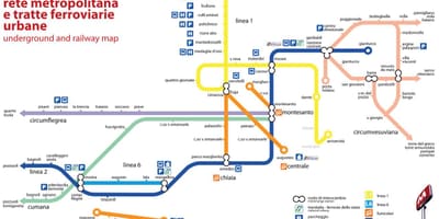 Mapa neapol železniční