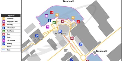 Mapa neapol letiště terminál