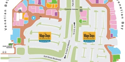 Mapa waterside shops neapol